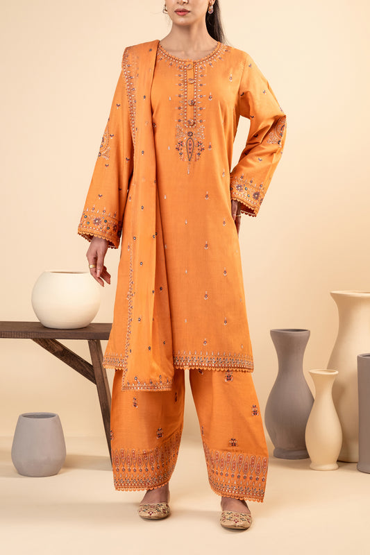 Amber Dust – 3-Piece Embroidered Suit