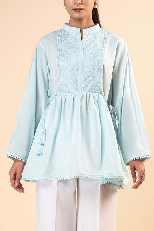 Blue Mist – 1-Piece Embroidered Tunic