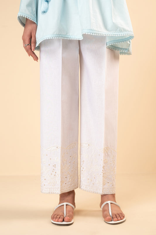White Trouser-1PC Embroidered
