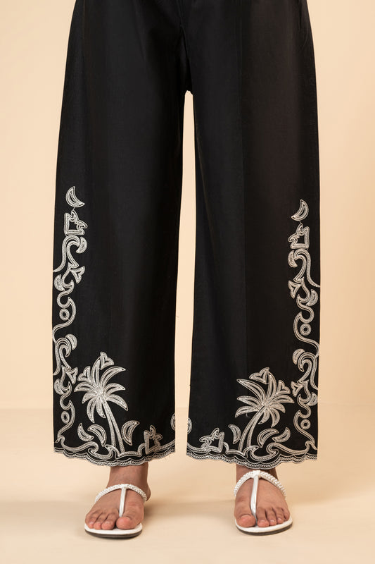 Black Trouser-1PC Embroidered