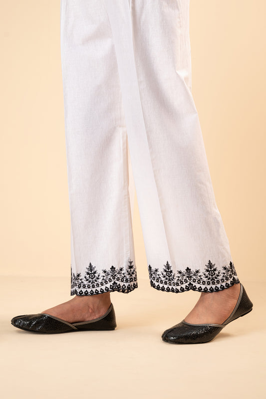 White Trouser-1PC Embroidered