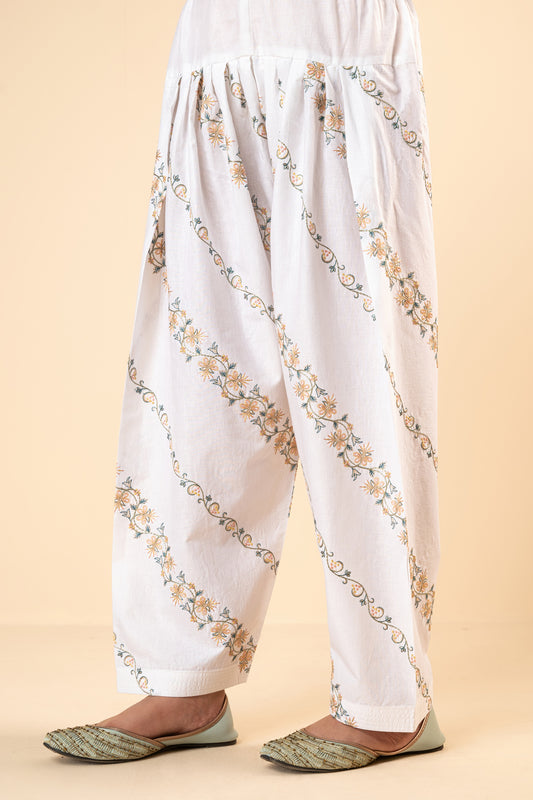 White Shalwar-1PC Embroidered